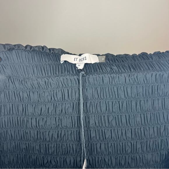 Et Ochs The Dolly Loose Fit Bubble Hem Stretch Woven Black Mini Dress Size XL - Picture 9 of 9